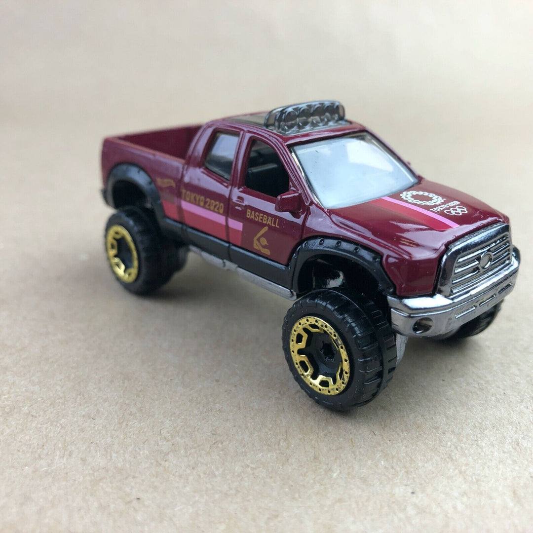 2020 Hot Wheels 2010 Toyota Tundra Tokyo Olympics Maroon 1:64 Diecast Loose