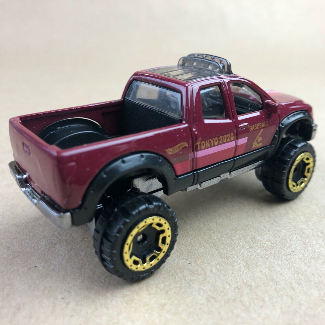 2020 Hot Wheels 2010 Toyota Tundra Tokyo Olympics Maroon 1:64 Diecast Loose